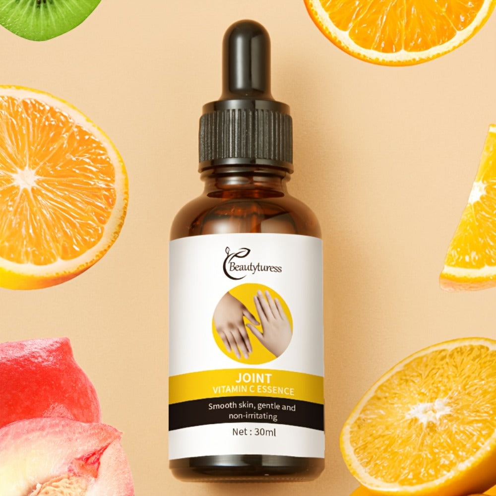 Face Serum Vitamin C Two-Bottle Set with Light Beige Liquid Texture and Amber Dropper Packaging