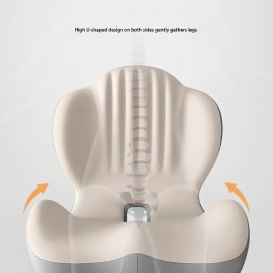 Memory Foam Seat Cushion with Lumbar Support – Orthopedic Car Seat Pillow for Back, Hip & Tailbone Pain Relief, Non-Slip Ergonomic Cushion for Car, Office Chair, Truck & Dining Chair