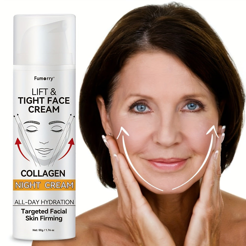 50 g Snail Mucin and Collagen Night Cream for a Daily Evening Moisturizing Facial Skin Care Routine