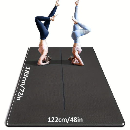 Thick TPE Exercise Gymnastics Mat 72"x48" – Extra Thick Non-Slip Surface for Yoga, Pilates, Home & Outdoor Fitness Training, Durable & Lightweight