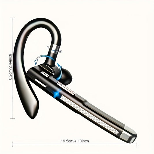 Single-Sided Wireless Earbud ENC Noise Cancelling Mic Lightweight Comfortable In-Ear Type-C Charging for Business Calls Daily Use Fitness Exercise All Smartphones