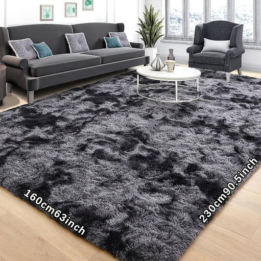 Tie Dye Plush Area Rug - Ultra Soft Thick Fluffy Durable Carpet for Living Room & Bedroom | Easy Care Portable Sofa & Coffee Table Floor Mat | Holiday Home Decor Gift Rug 63"x90" Multiple Colors