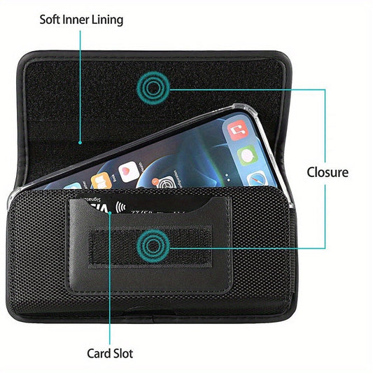 Phone Case Rotating Belt Clip Holster with Card Slot and Snap Closure for iPhone 16E and iPhone 17 Series