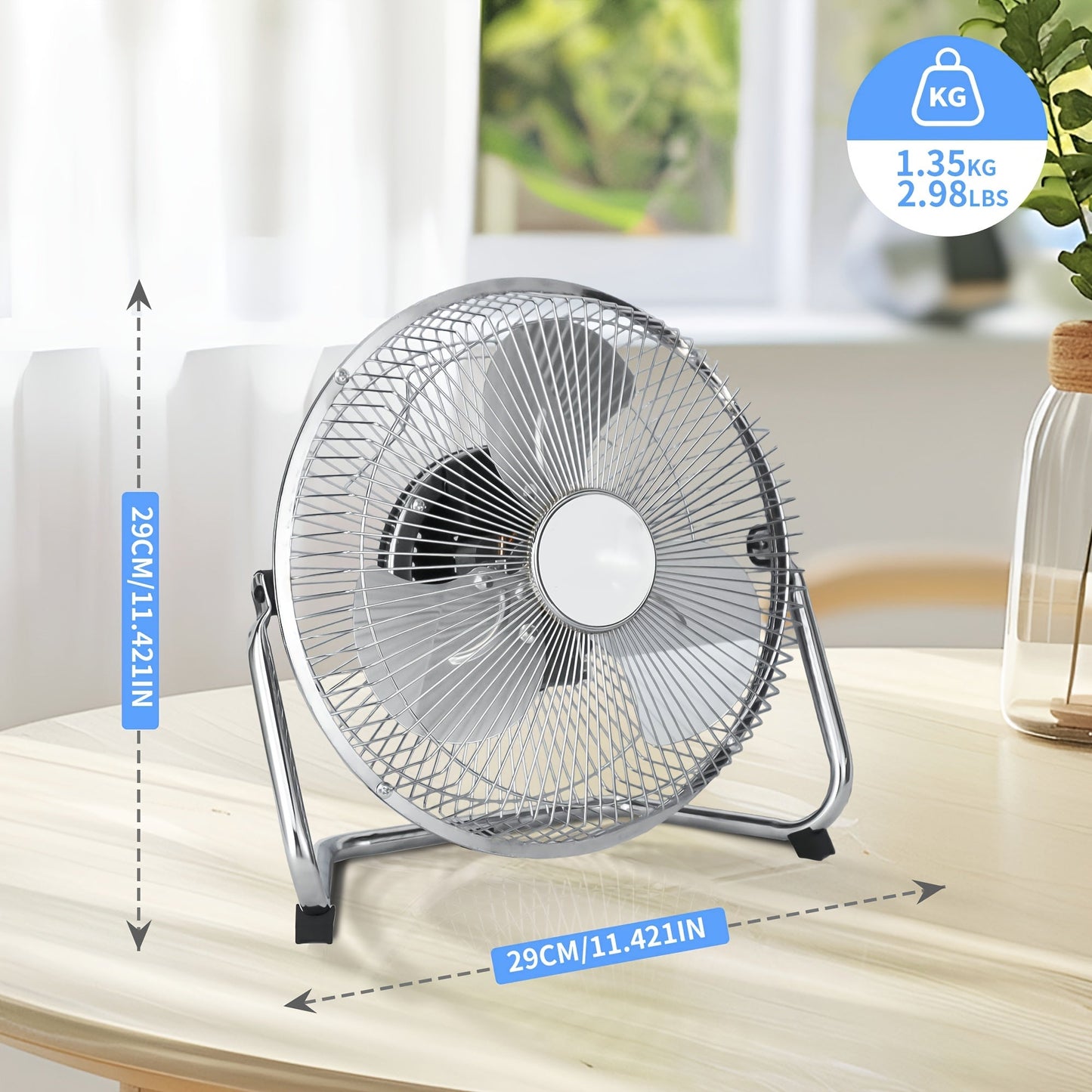 Industrial Floor Fan High Velocity, 3-Speed Heavy Duty Metal Cradle Fan with 360° Tilt, Multiple Sizes Available, Powerful Air Circulation Fan for Warehouse, Workshop, Garage, Factory and Basement