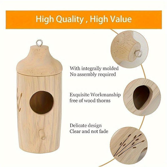 Hummingbird House | 3-Pack Yard Garden Park Birdhouse Nest Decoration