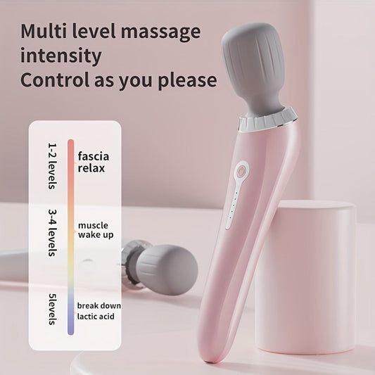 Handheld Massager for Neck Back & Legs – 5-Speed USB Rechargeable Portable Body Massager with Long Battery Life, Compact Design, Perfect Relaxation Gift for Women Men Family