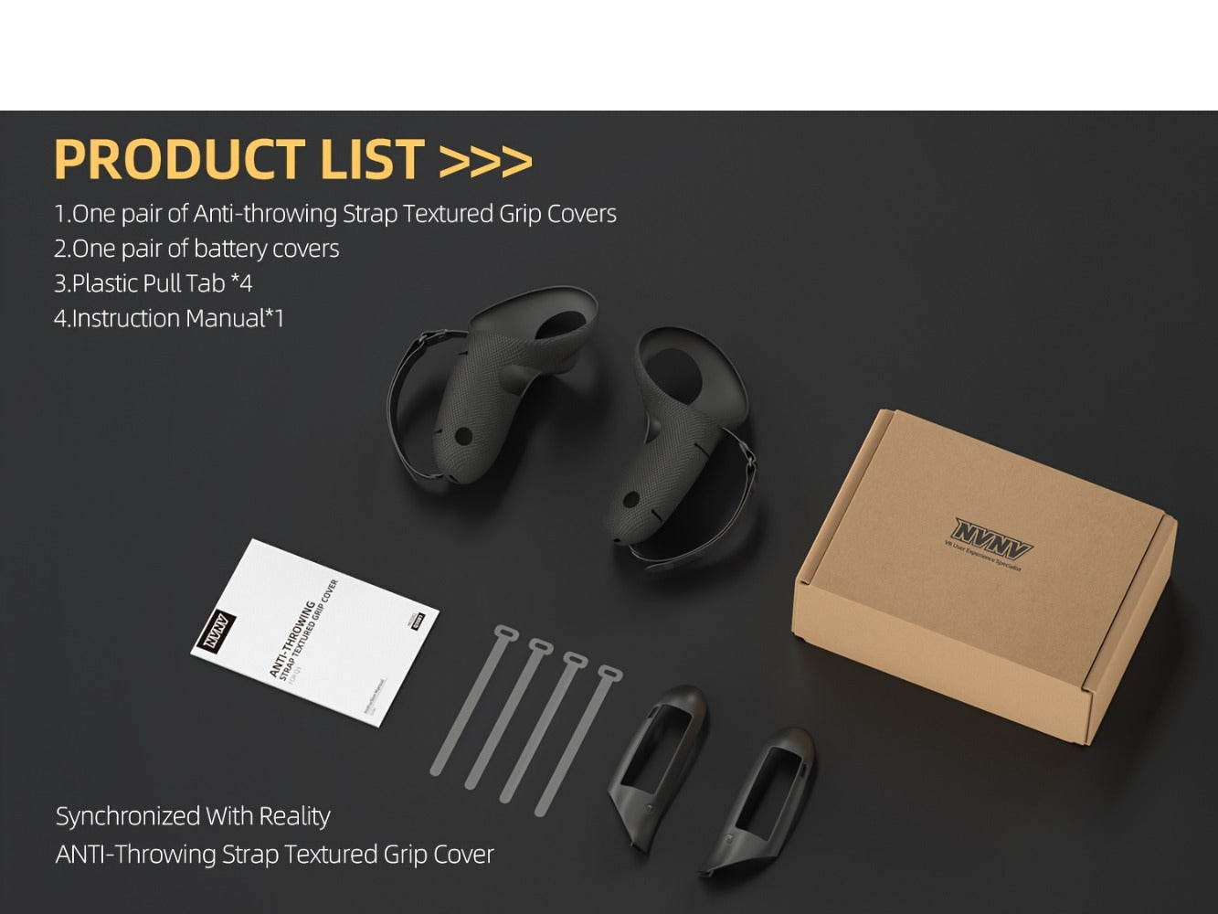 Controller Grip Cover and Adjustable Hand Strap Set for Meta Quest 3 and 3S with Battery Opening