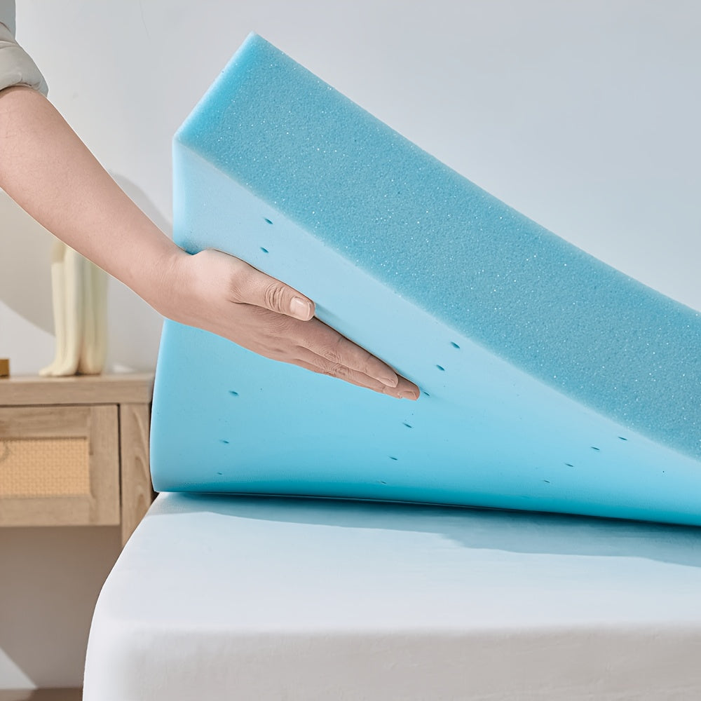 Mattress Topper shown in the 3 Inch-Blue, Twin option