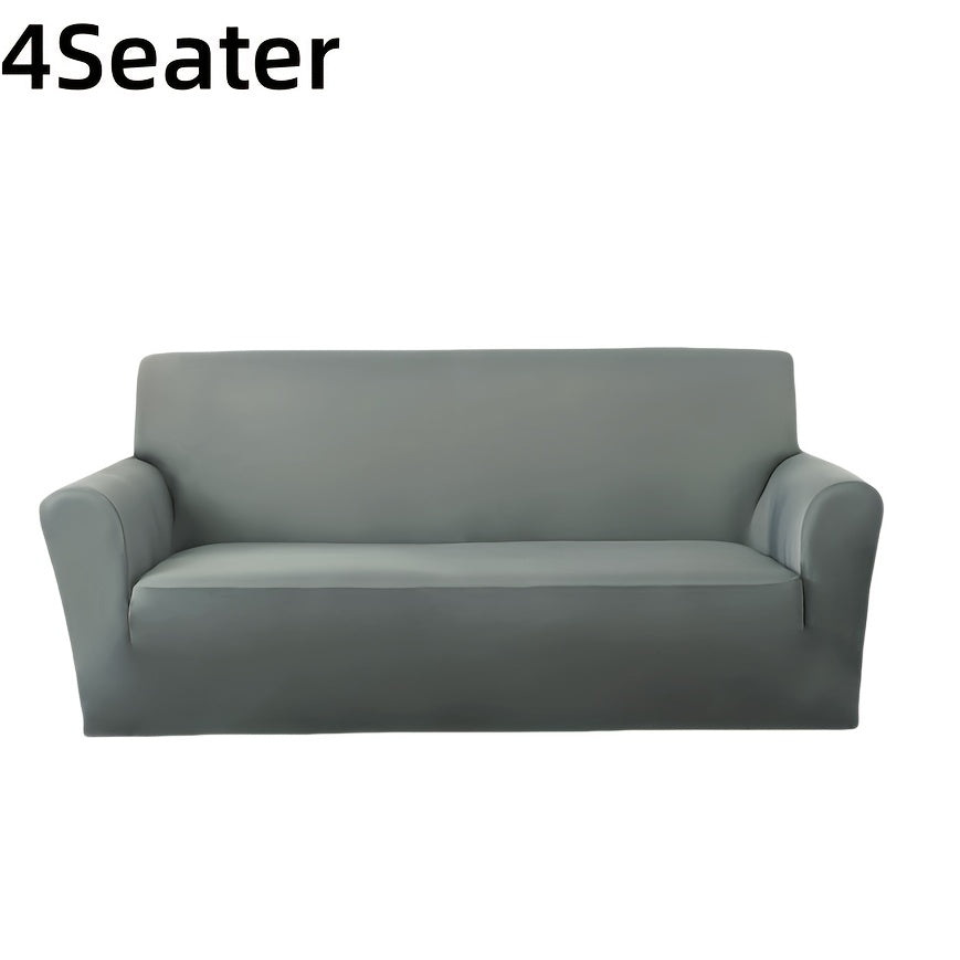 Sofa Cover Elastic Anti-Slip Stretch Slipcover for 1, 2, 3 or 4-Seater Sofas in Seven Solid Colors