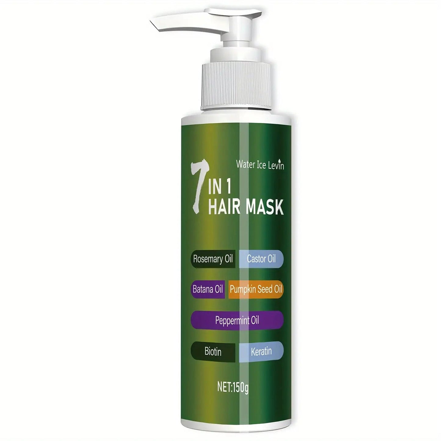 150g 7-in-1 Hair Mask in Green Pump Bottle, Offered in Single-Bottle or Two-Bottle Quantity Options