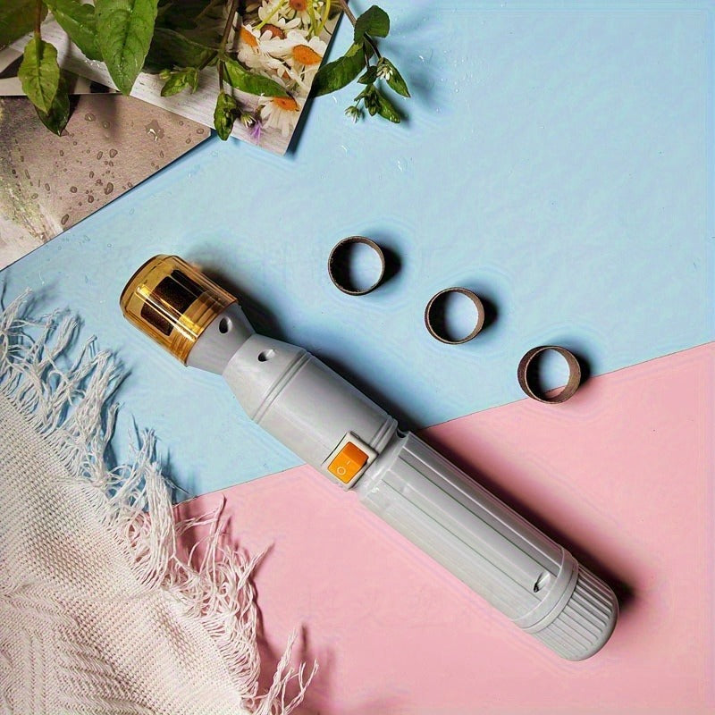 Pet Nail Grinder, Battery-Operated Tool with Three Replacement Grinding Bands for Dogs and Cats