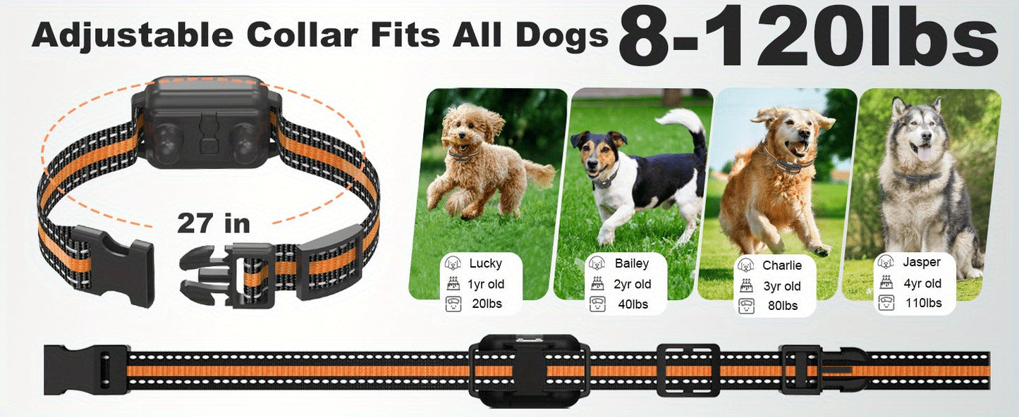 Dog Training Collar with Remote 3300ft Range 3 Modes Beep Vibration Safe Shock for 5-120lbs Dogs Rechargeable Waterproof E-Collar for 2 or 3 Dogs