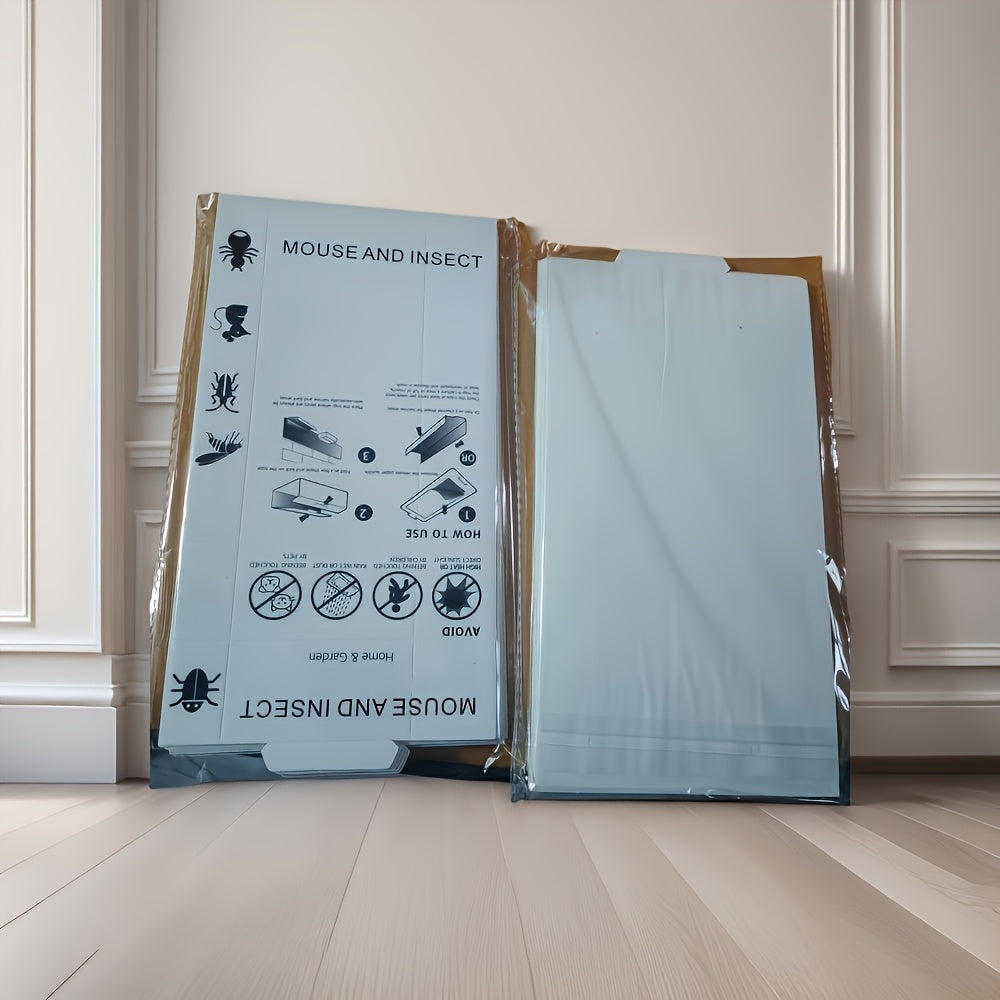 20-Piece Foldable Adhesive Insect Trap Cards for Flat, Box or Channel Placement Around Indoor Areas