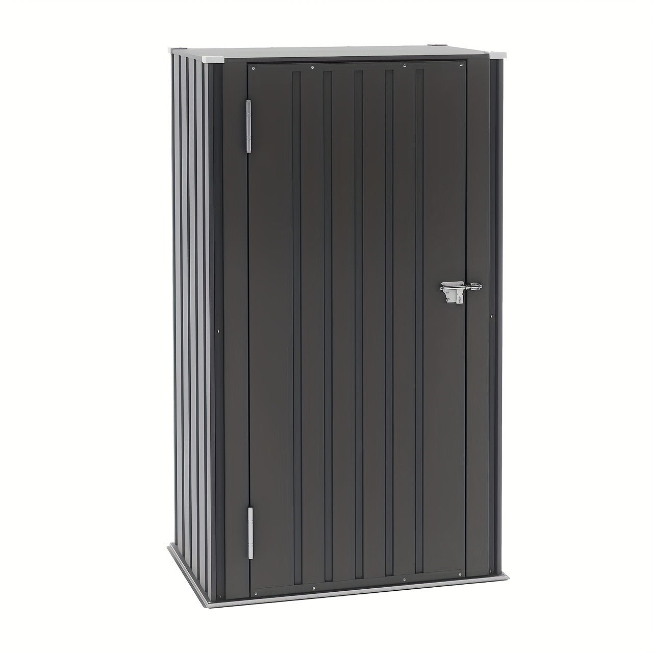 Tall Metal-Look Outdoor Storage Cabinet with Double Doors, 22 or 28 Cu Ft Checkout Capacity Options