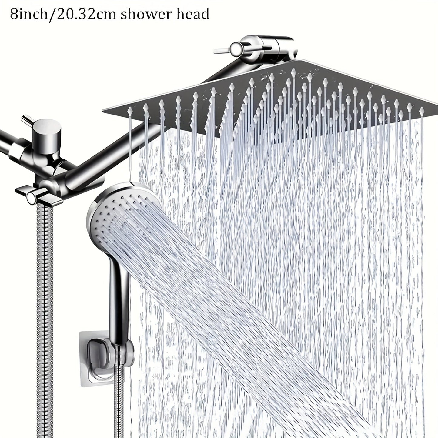 Rainfall and Handheld Shower Combo Sets with 8, 10 or 12-Inch Head Options in Chrome or Black