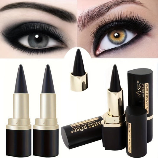 Creamy Gel Eyeliner Pencil Set 3pcs Black Waterproof Sweat-Resistant Smudge-Proof Long-Lasting Matte Eye Liner – Precise Single Tip Gentle Skin Professional Eye Makeup Women