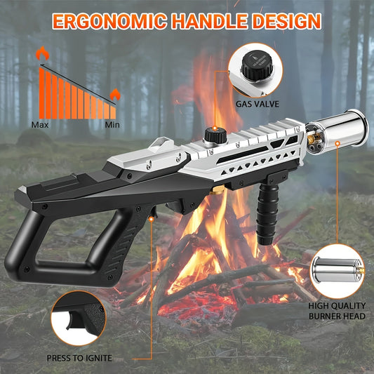 Propane Torch Flamethrower 24 Inch, Adjustable Flame Weed Burner & BBQ Grill Torch for Steak Searing, Charcoal Igniter, Campfire Starter, Creme Brulee, Sous Vide Cooking – Tank Not Included