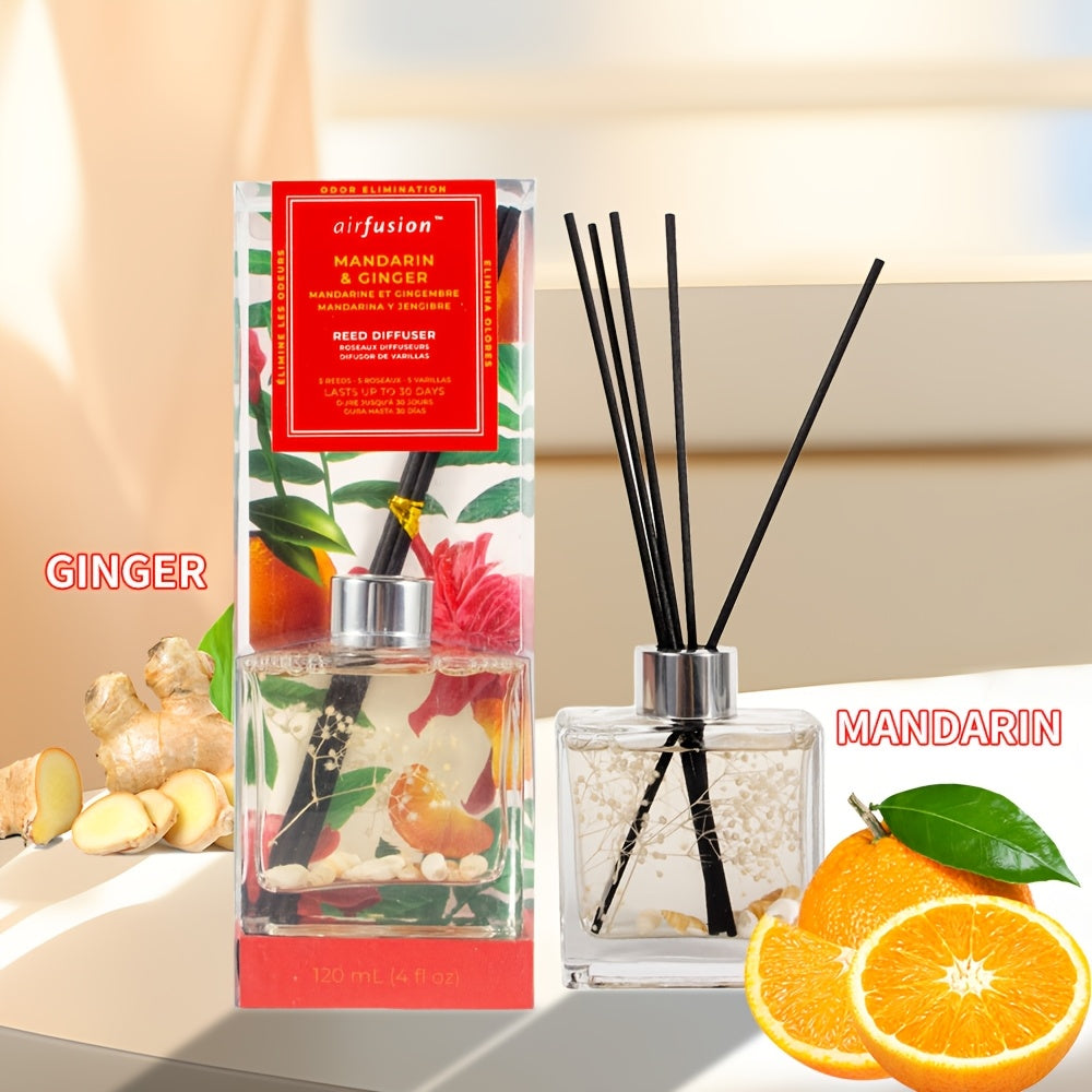 Reed Diffuser Set 4oz - Aromatherapy Home Fragrance Sticks with Essential Oil Scents, Air Freshener for Bedroom