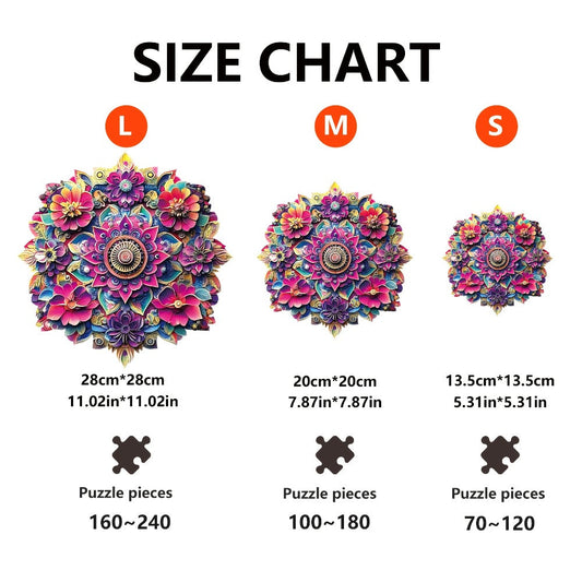 Wooden Mandala Puzzle for Adults – Unique Irregular Animal Shaped Pieces, Exquisite Gift Box, Decorative Art Jigsaw Brain Teaser, Birthday Christmas Holiday Gift for Women Men Teens