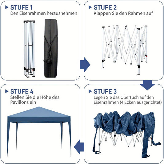 Instant Canopy 10x10 FT Oxford Fabric UPF50+ Sidewalls Commercial