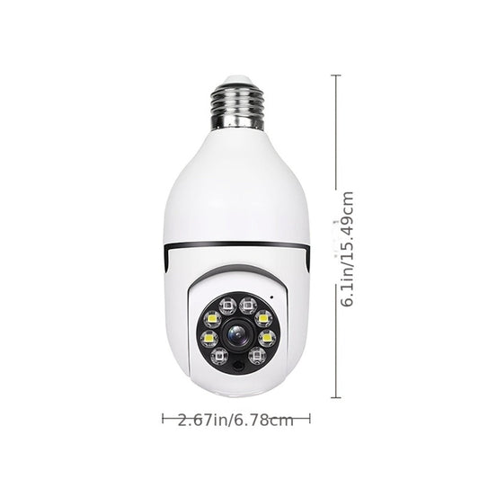 Security Camera 4MP Light-Bulb Two-Pack with Dual-Band WiFi, 360 Panoramic View and Infrared Night Vision