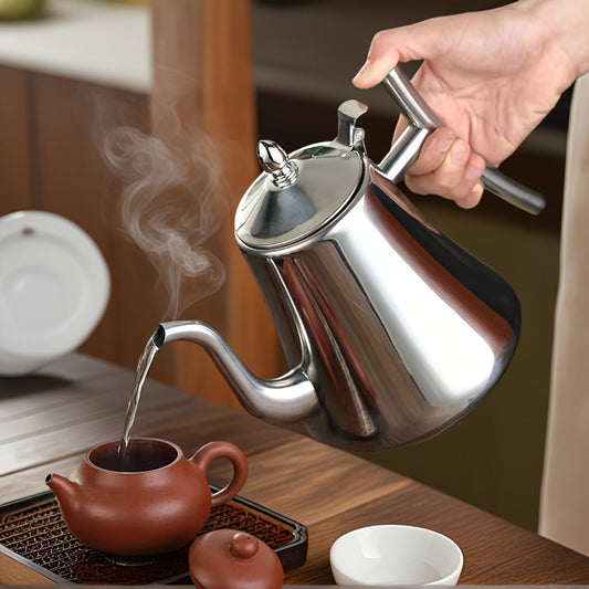 Stainless Steel Tea Kettle with Filter – Tea Pot Coffee Pot Cold Water Pitcher for Home Hotel Restaurant, Induction Cooker Compatible, Thickened