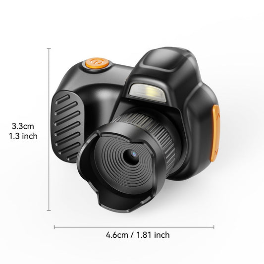 Auto Flash Filter Camera 1080P HD with 64GB Card, 4 Color Filters & Zoom, Metal Carabiner & Lanyard, Compact Video Recorder for Travel Vlogs, Outdoor Adventures & Daily Recording
