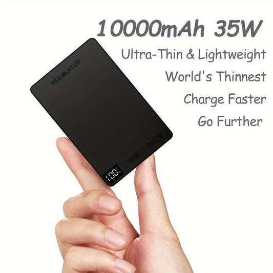 35W USB-C PD Magnetic Power Bank 10000mAh MagSafe Compatible, 30W QC 3.0 Wireless Fast Charging Portable Charger with PPS Support for iPhone 17 16 15 14 13 12 Android Samsung Galaxy