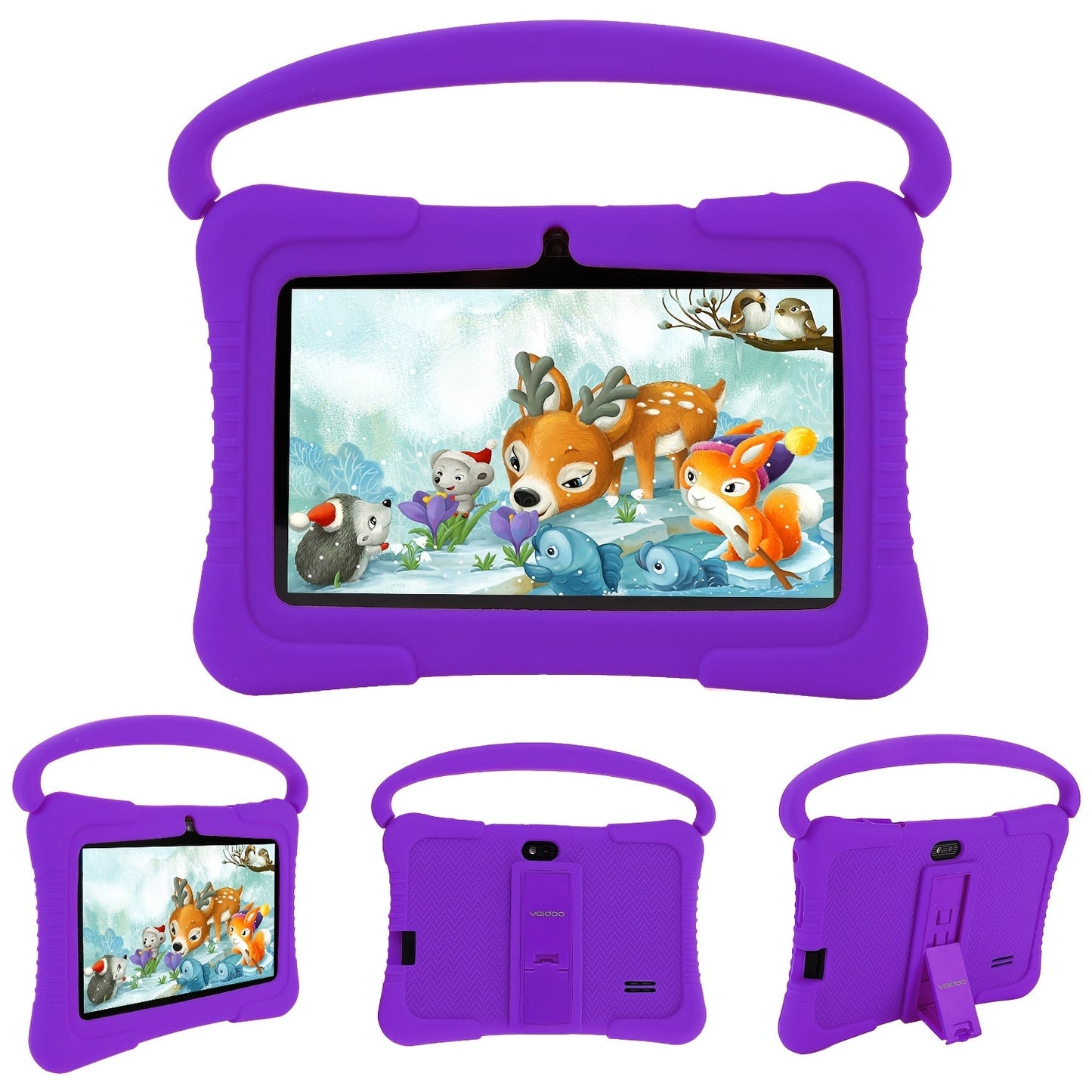 Kids Tablet Veidoo 7 Inch with 1GB or 2GB RAM, 16GB or 32GB Built-In Storage and Handled Silicone Case