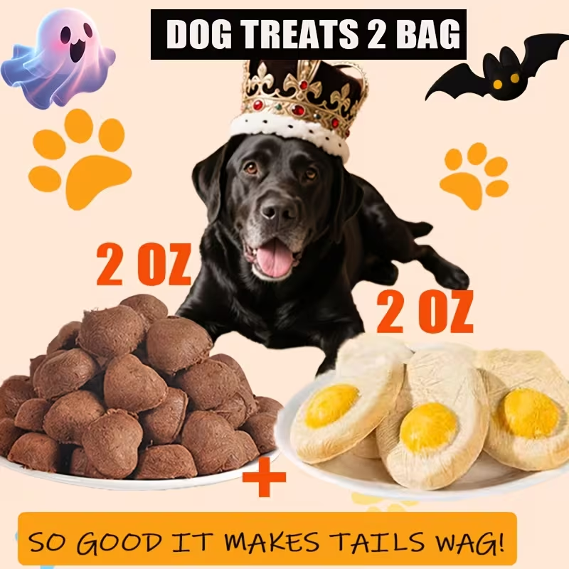 Dog Treats Chicken, Duck and Egg Yolk Assortment with Multi-Bag, 350g and 25 x 4g Options for Dog Reward Use