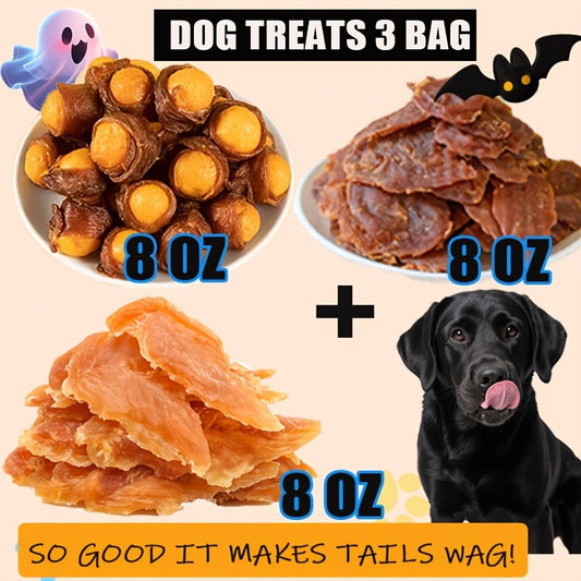 Dog Treats Chicken, Duck and Egg Yolk Assortment with Multi-Bag, 350g and 25 x 4g Options for Dog Reward Use