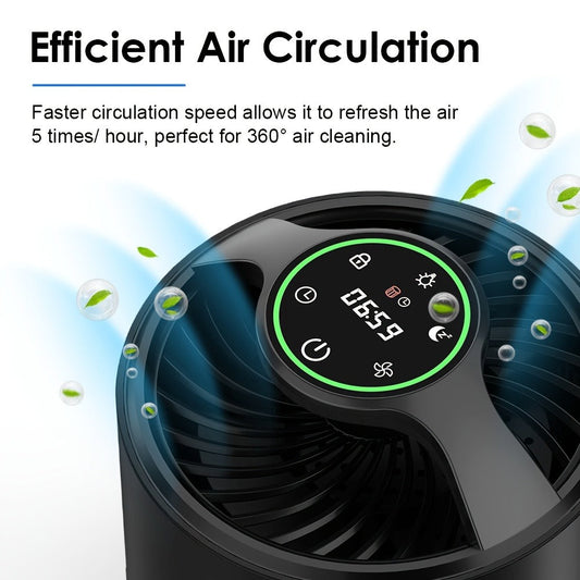 Air Purifier with H13 True HEPA Filter, 25dB Mode, Scent Diffuser and Black or White Finish
