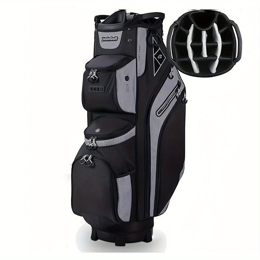 Golf Cart Bag with Full-Length Dividers – Sturdy Spacious Stand Bag with Multiple Pockets for Golf Club Organization, Accessories Storage, Men & Women Golfers