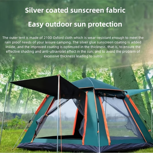 Beach Tent 3-4 Person Automatic Folding Four-Sided Waterproof