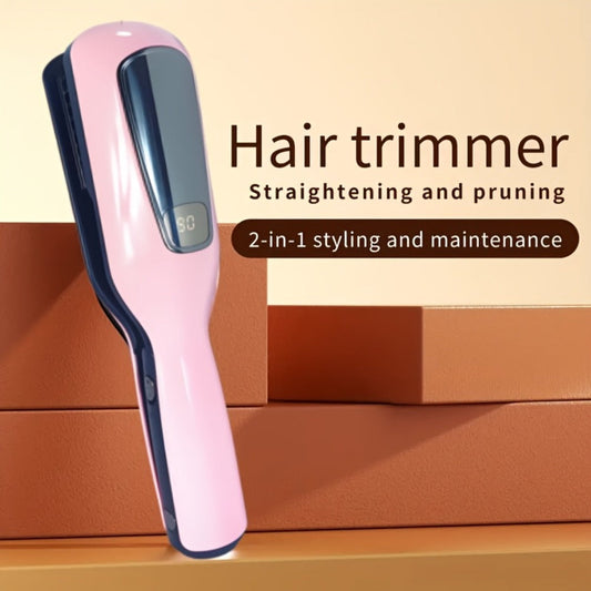 Split End Hair Trimmer for Women Portable Rechargeable Electric Hair Clipper for Split End Removal - 500mAh USB Charging Compact Pink Hair Care Tool for Long Hair Frizz Control