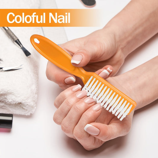 Fingernail Scrub Brush Set 120pcs Bulk - Handle Grip Nail Cleaning Brushes with Soft & Stiff Bristles, Manicure Pedicure Nail Cleaner Tools for Salon Spa & Home Use, Cute Assorted Colors