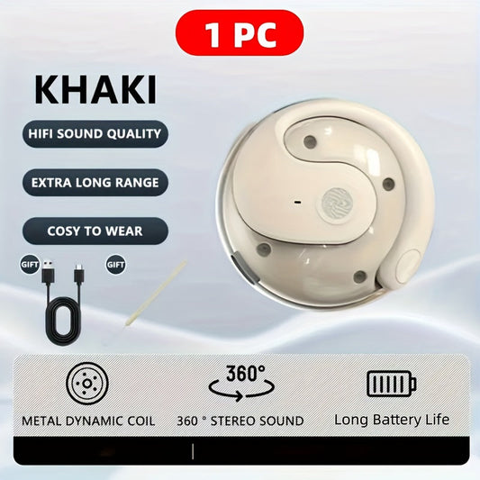 Open-Ear AI Translation Earbuds 156 Languages Real-Time Two-Way Translator Bluetooth 5.4 No-Latency Music Touch Control LED Display Type-C Charging with Lanyard