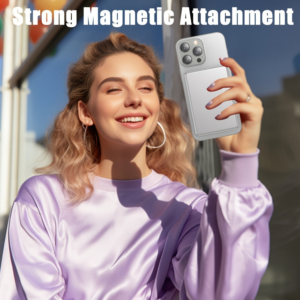 19W Fast Wireless Charging Power Bank 5000mAh Magnetic – High-Speed Mobile Charger with MagSafe-Compatible Snap-On Design, Slim Portable Battery Pack for iPhone 16 15 14 13 12 & Android Devices