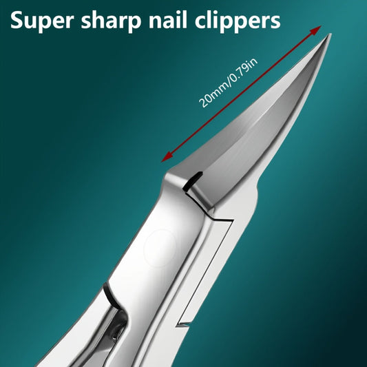 Ingrown Nail Clippers 4CR13 Stainless Steel Professional with Extended Blade & Open Jaw Design – Precision Cuticle Scissors & Dead Skin Trimmer for Thick Nails | Nail Art Tool for Men & Women