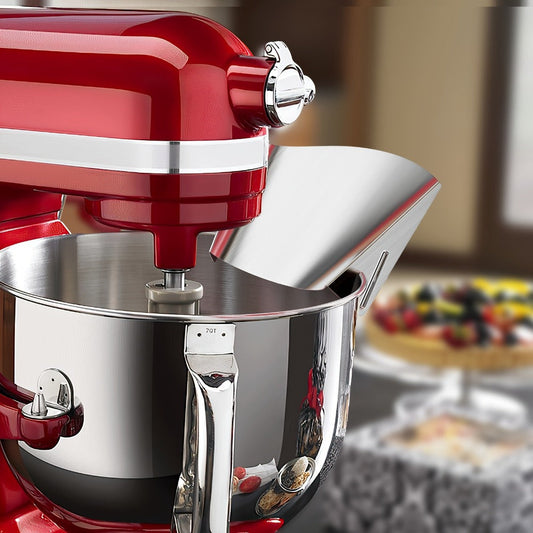 Stand Mixer Pouring Chute Stainless Steel – Dishwasher Safe Pouring Shield for KitchenAid Tilt-Head & Bowl-Lift Models, 1-Pack or 2-Pack Baking Accessory, Durable & Splash-Proof