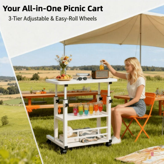 24-Inch Heavy-Duty Folding Table, Foldable Card Table for Patio detail image
