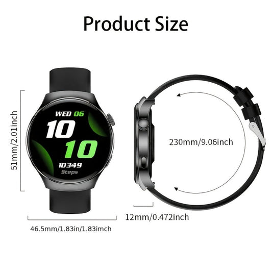 Smartwatch – Alarm with Silicone Strap – Wireless Calling, Pedometer, Calorie Tracker, Music Playback, Remote Camera & Multi-Sport Modes…