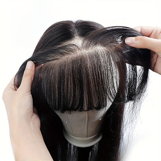 Hair Accessories 6x1 HD Lace Hairline Piece with Six-Inch Human Hair Fringe in Natural Color