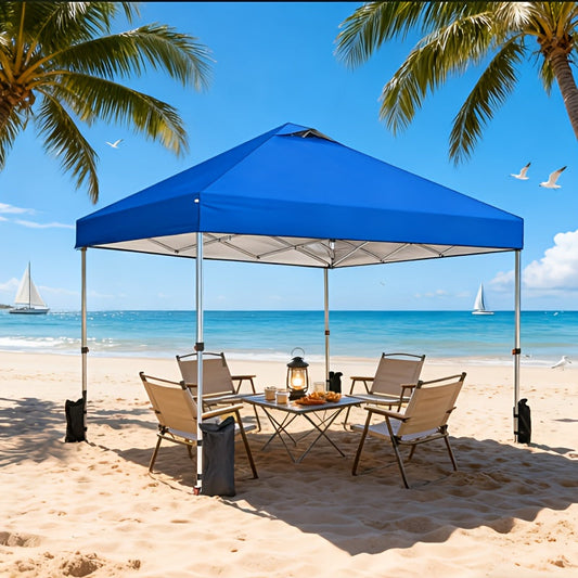 10x10 Pop Up Canopy Tent Heavy Duty - 1-Person Easy Setup, Wheeled Carry Bag, Portable Gazebo