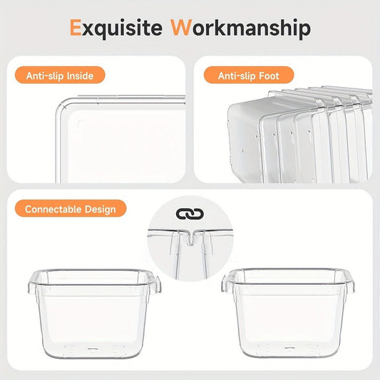 Drawer Storage Organizer Set 25-Piece Transparent PET Boxes for Vanity, Desk and Dresser Use