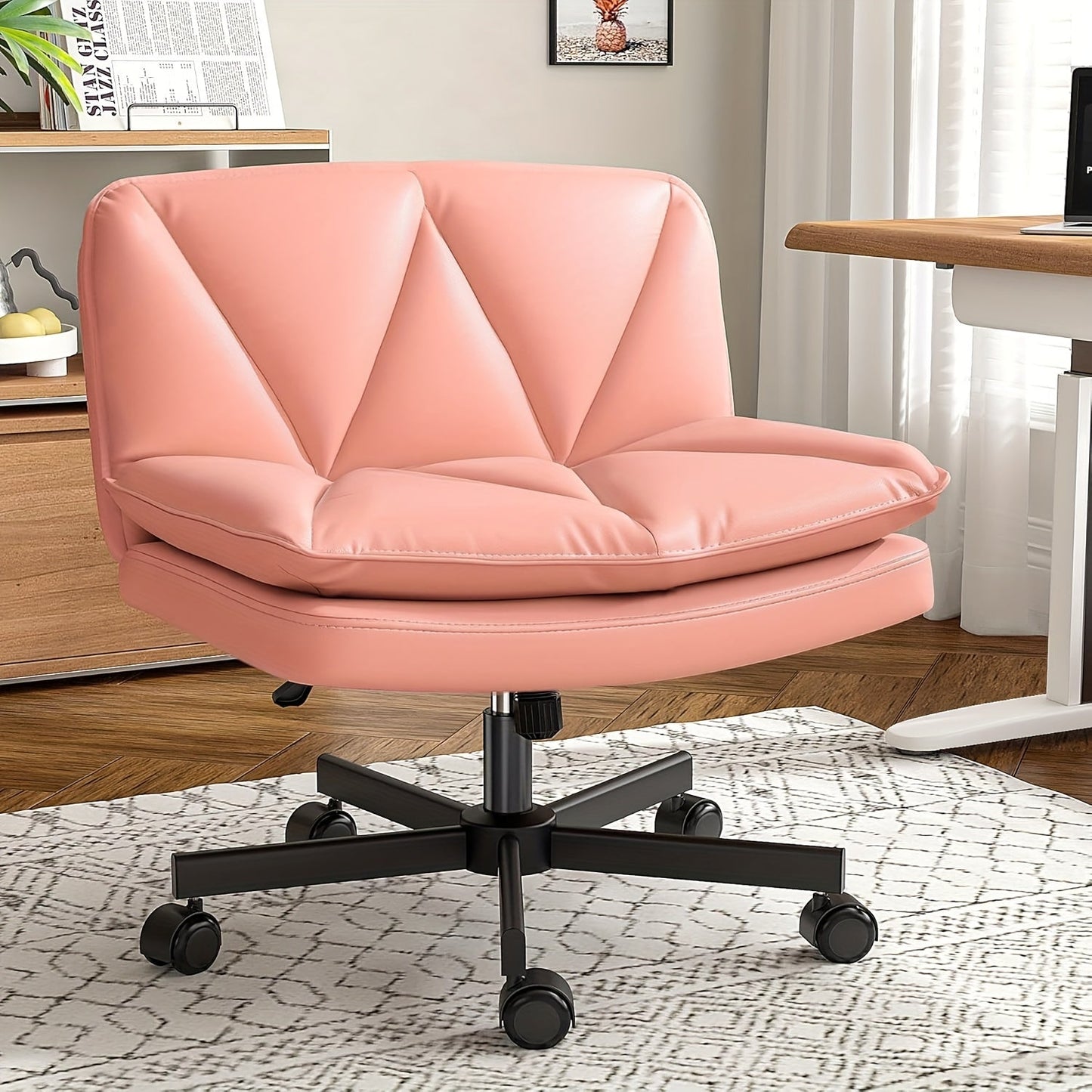 Office Chair shown in the pink color option