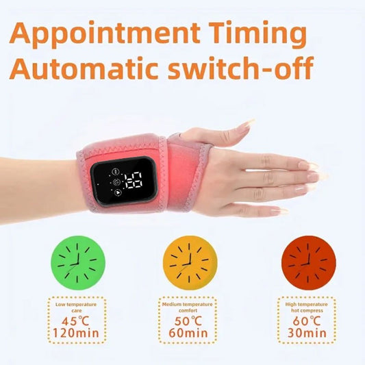 Heated Hand Massager Gloves – Rechargeable Vibrating Wrist & Hand Protector with 3-Speed Heat Control, Warm Massage Gloves for Arthritis, Joint Pain & Winter Hand Care (Unisex)