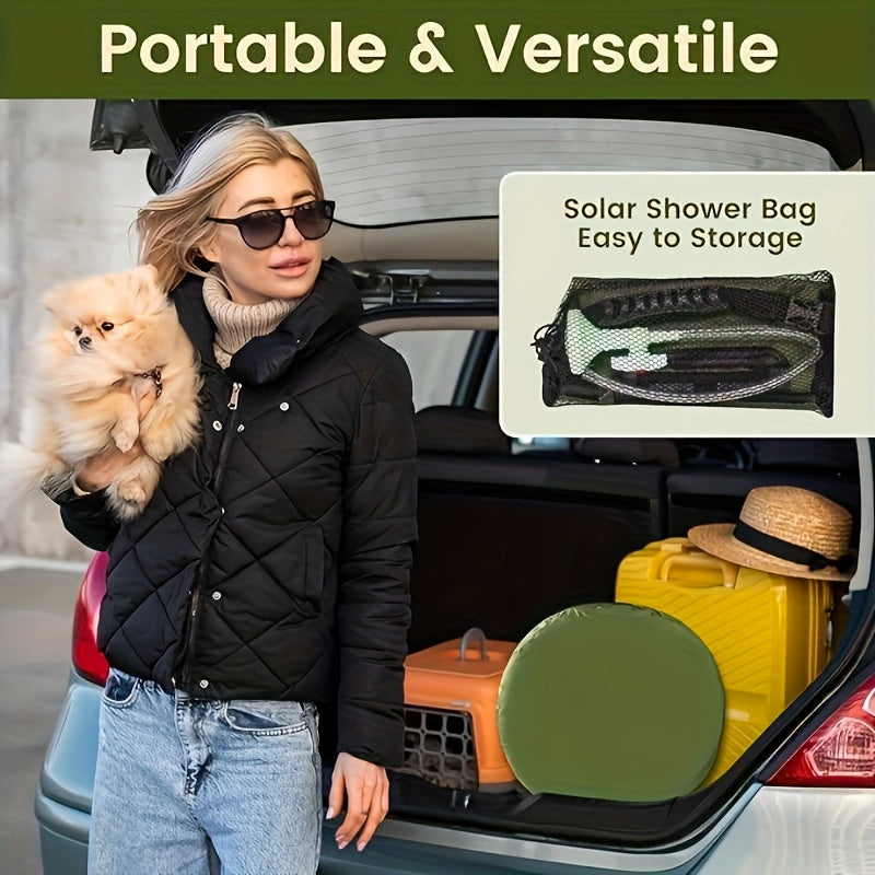 Camping Shower Tent Kit Pop Up Tent Solar Shower Bag 20L for Camping, Travel and Outdoor Use