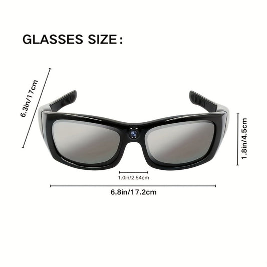 Smart Glasses Camera 1080P HD Video Recording, Built-in 32GB, Music Playback & Phone Call, Wearable Action Camera Sunglasses, 2-Hour Battery, for Travel Vlogging Outdoor Sports, Valentine's Day Gift