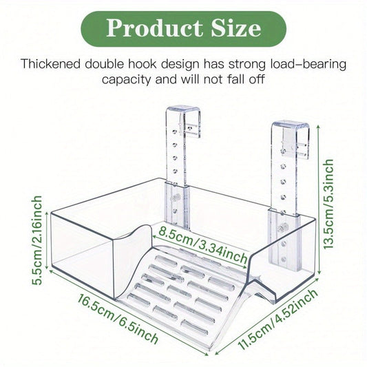 Turtle Basking Platform Acrylic Floating Island – Adjustable Height Climbing Dock with Integrated Ladder | Transparent Perforated Design, Non-Toxic, S/M/L Sizes for Aquatic Turtles & Reptiles